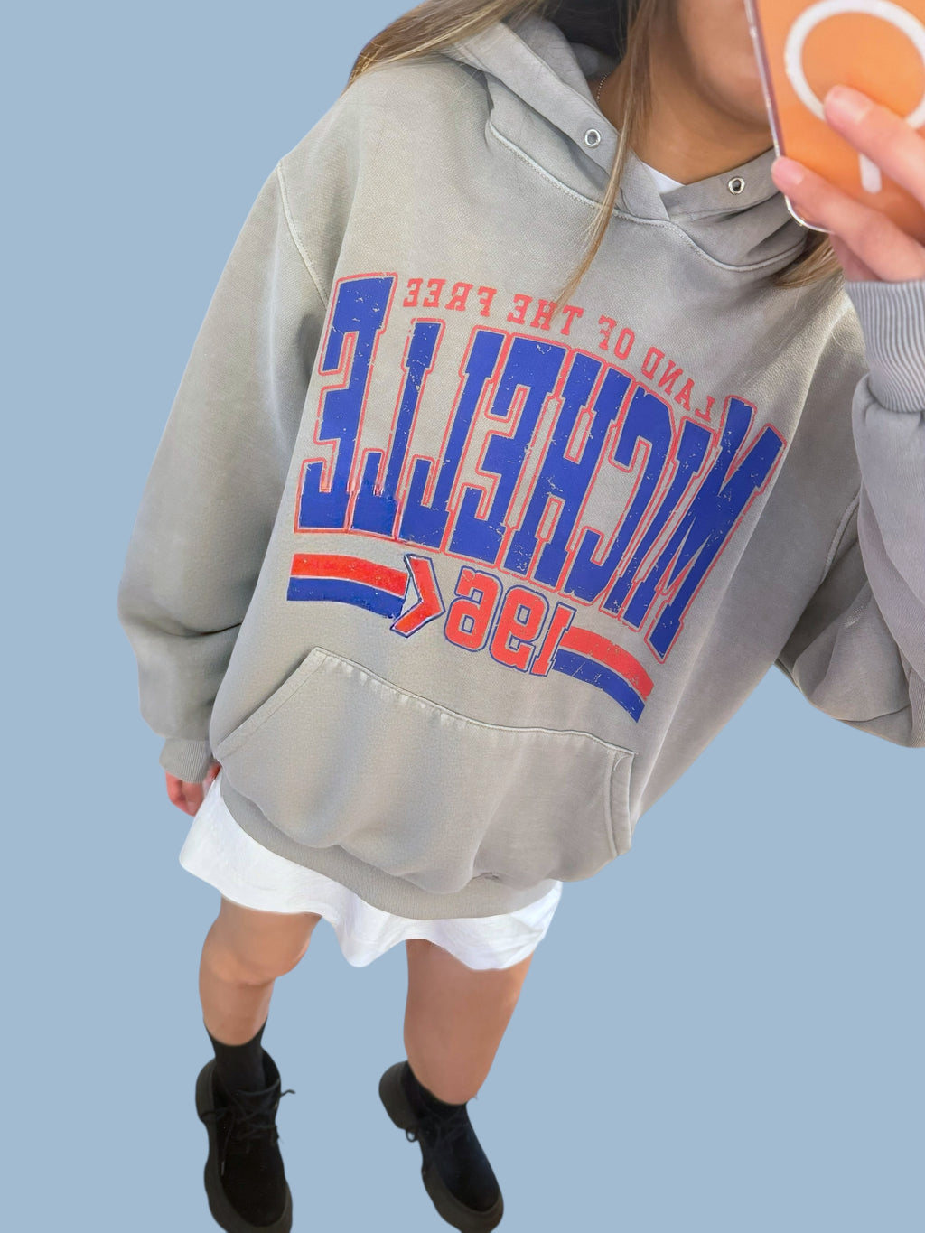 “MICHELLE”有帽洗水衛衣