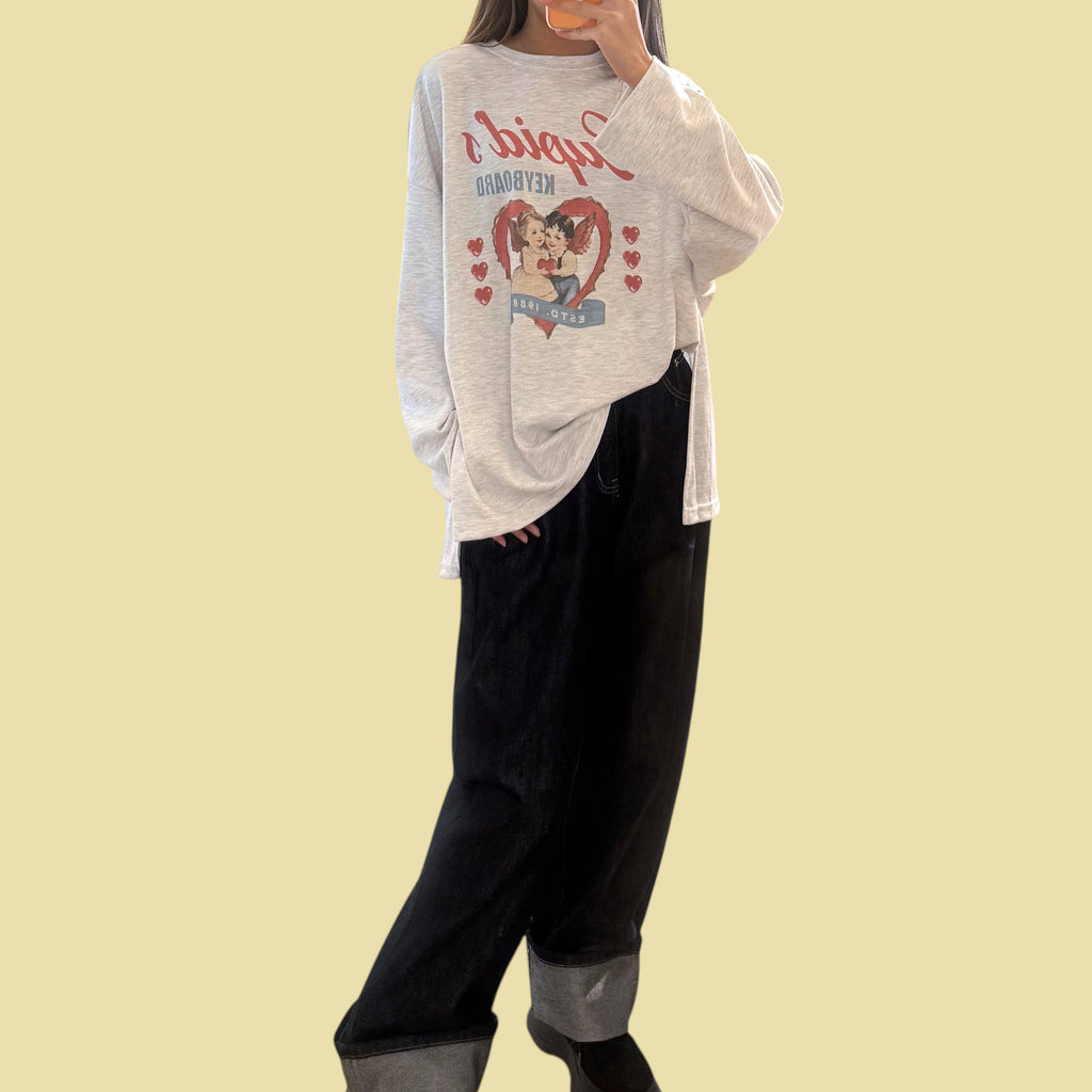 天使側開叉衛衣