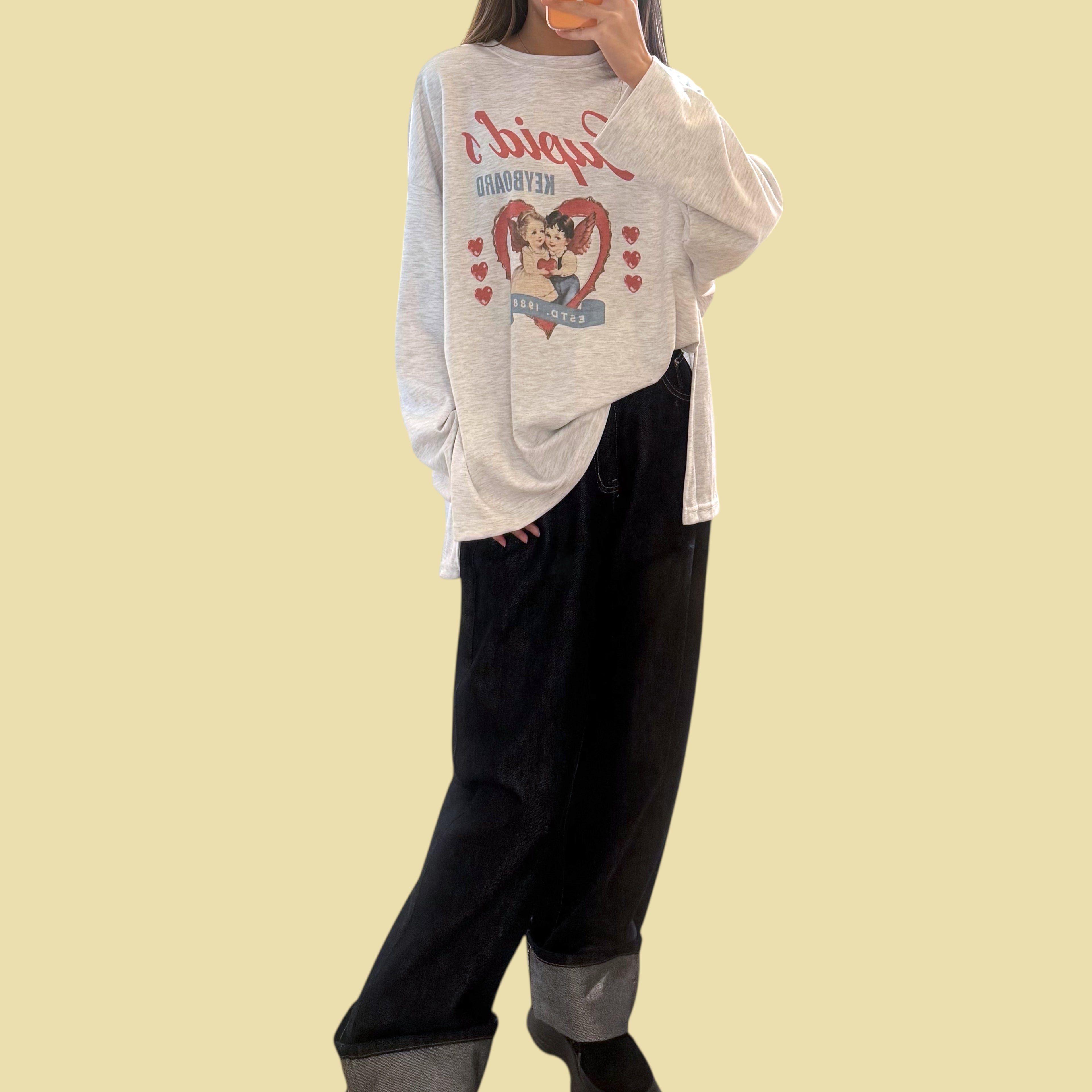 天使側開叉衛衣