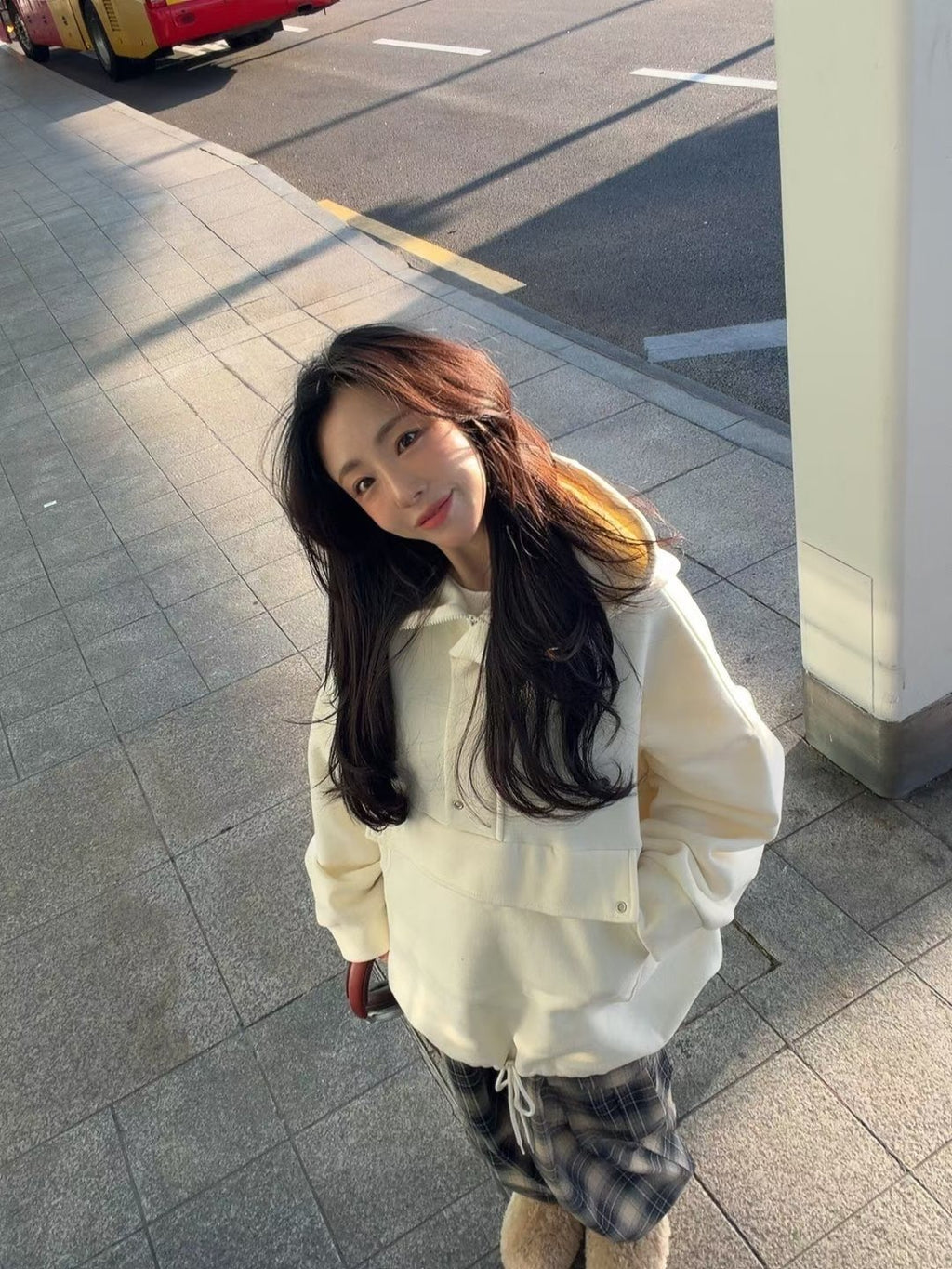 絨面前袋有帽衛衣