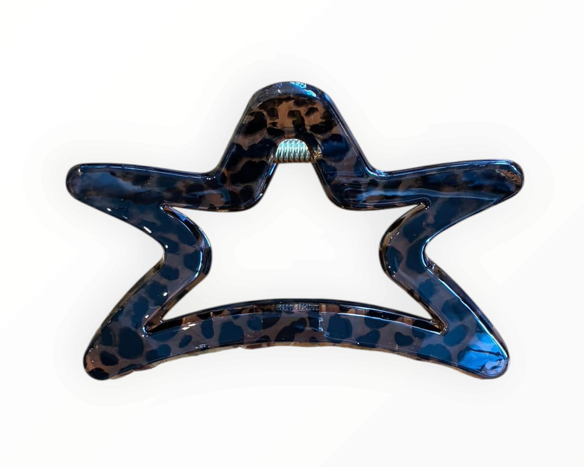 波點/豹紋 星型鯊魚夾
