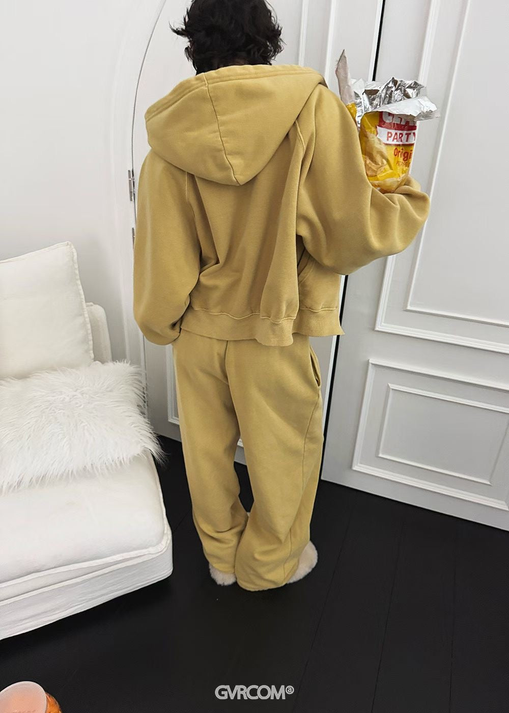 上下拉鏈抓毛裏洗水外套