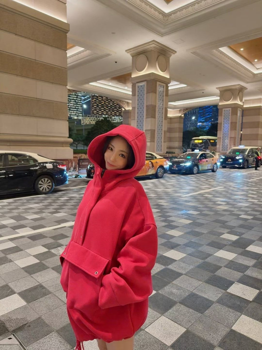 絨面前袋有帽衛衣