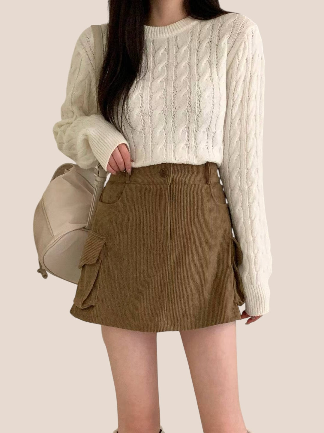 兩袋燈芯絨短裙褲