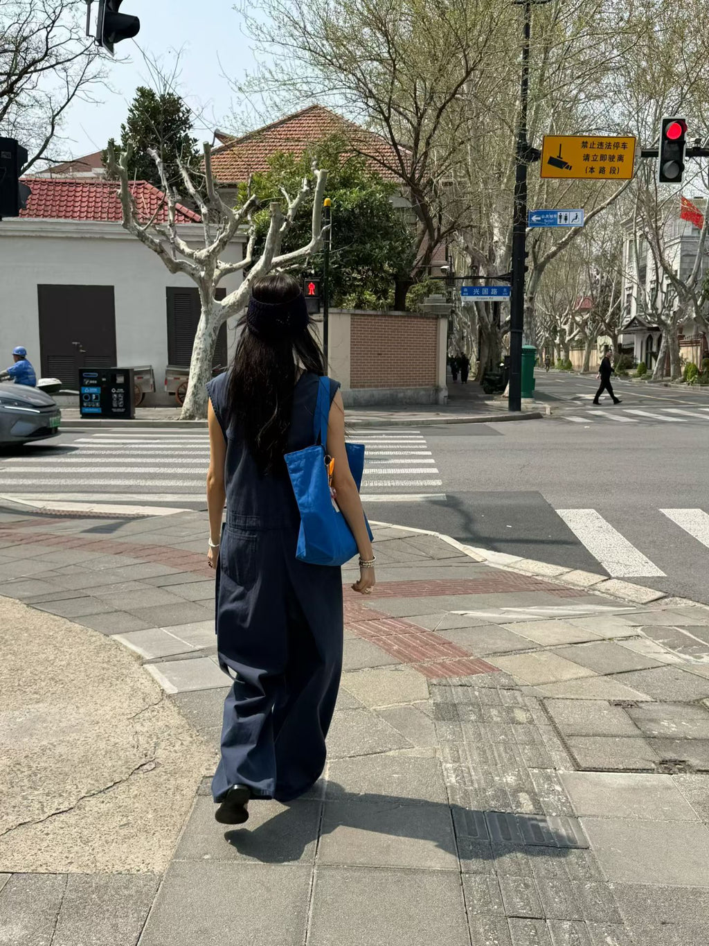 扣鈕連身褲