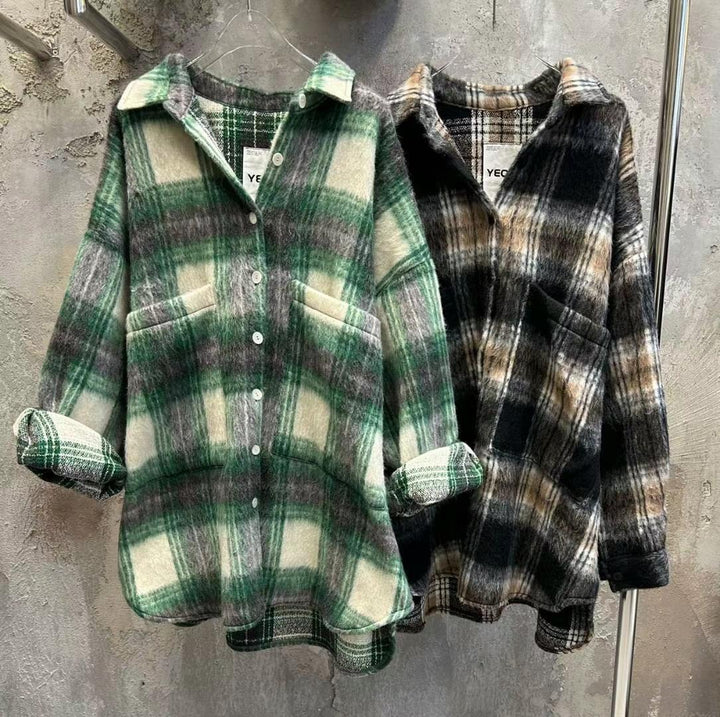 checkered fleece shirt