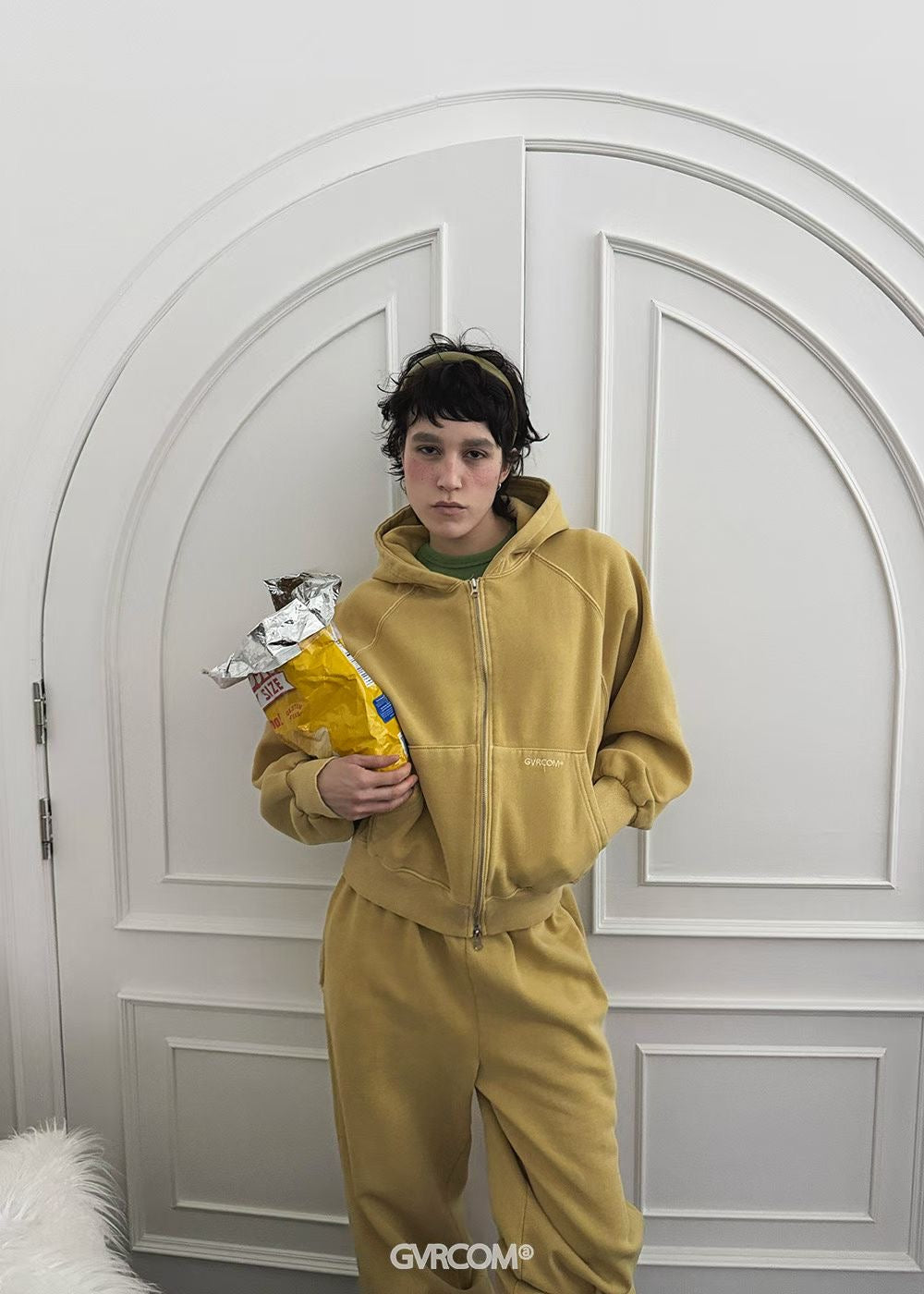 上下拉鏈抓毛裏洗水外套