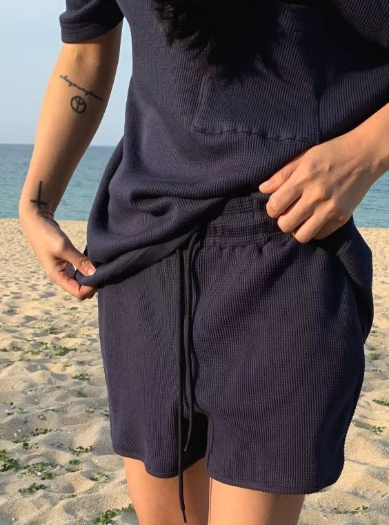 窩夫格短褲(set裝可另購格Polo領窩夫格Tee)