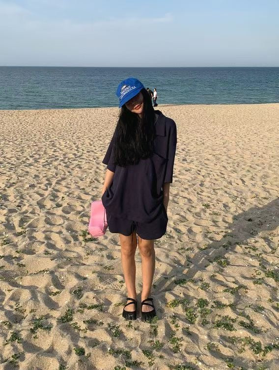 polo領窩夫格Tee (set裝可另購窩夫格短褲)