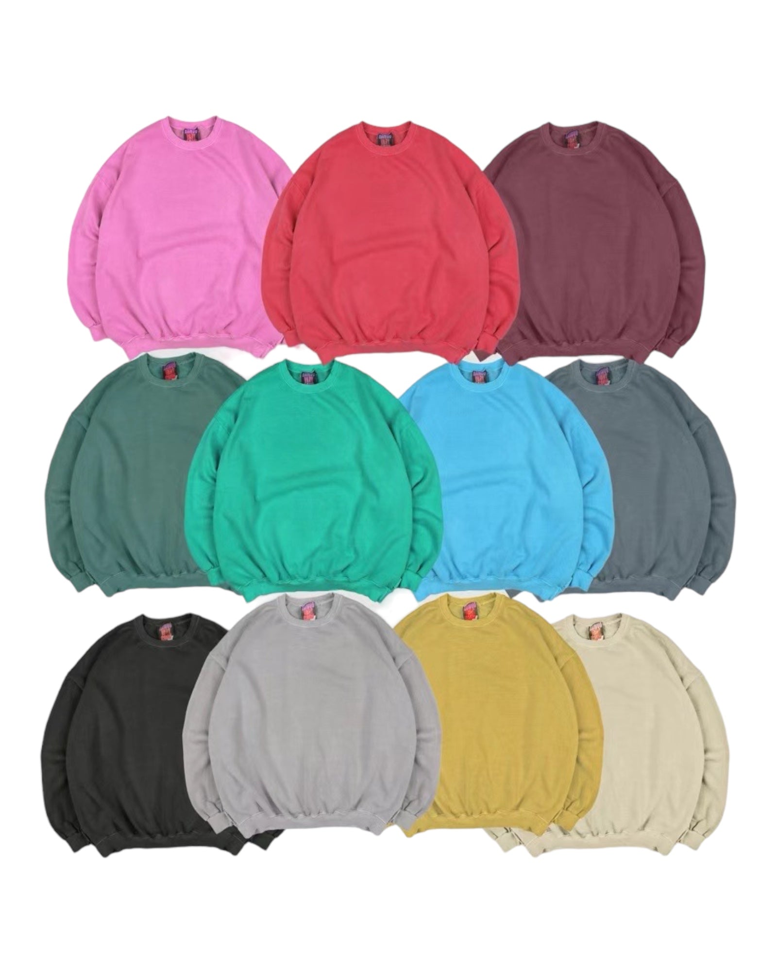 Solid color fleece sweatshirt