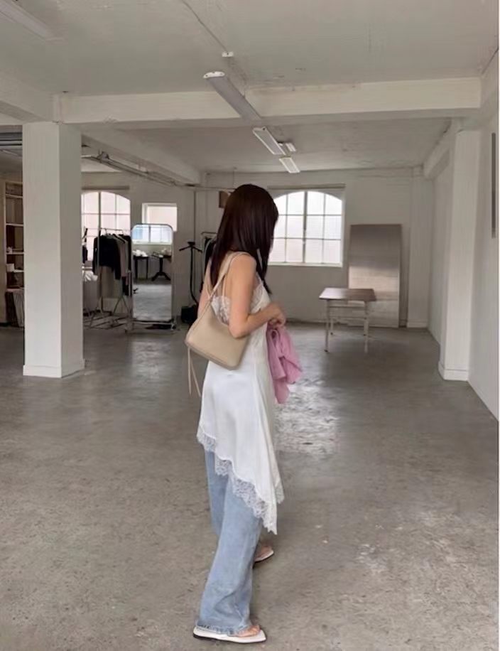 絲質lace吊帶連身裙