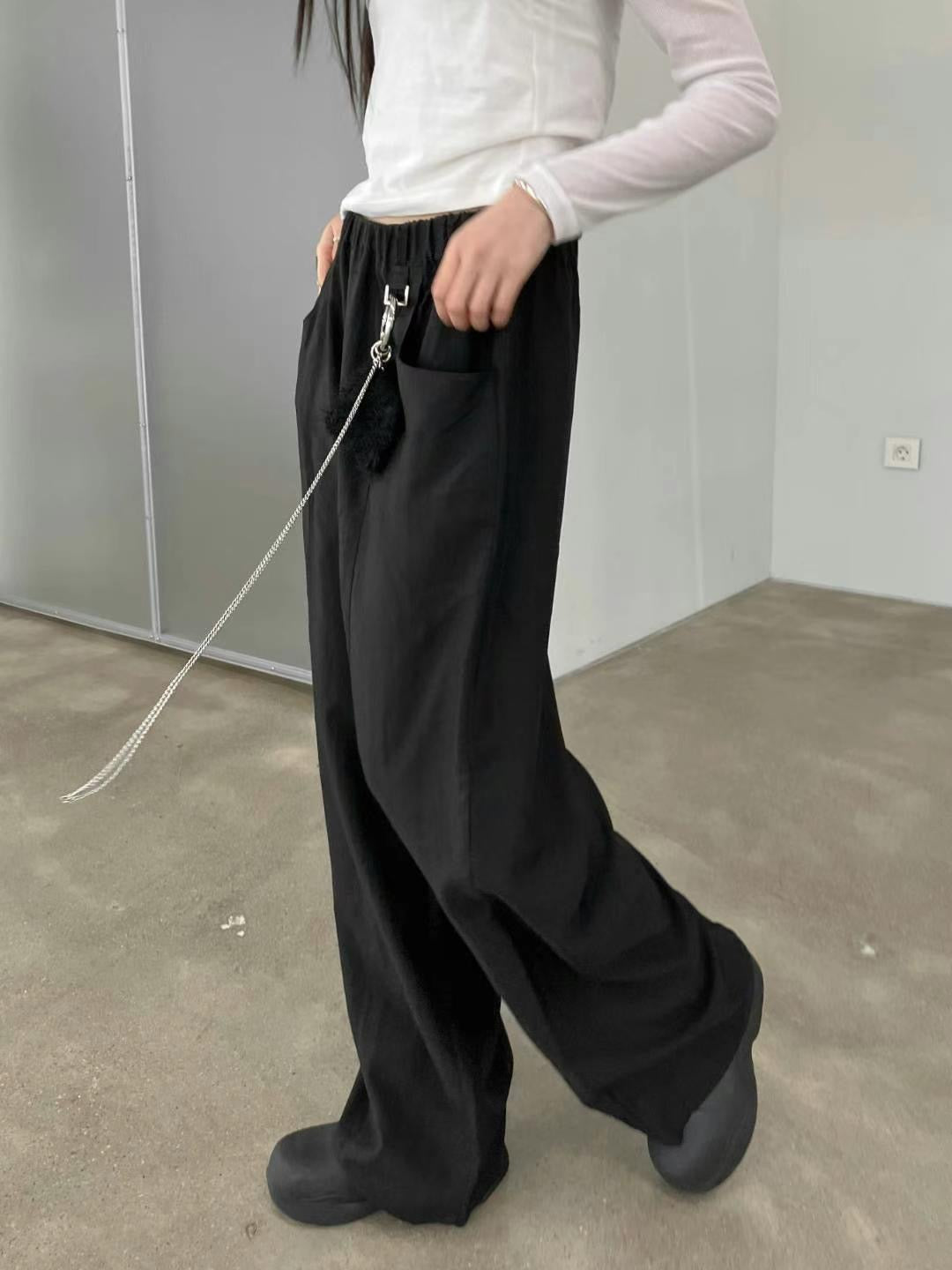 Button front trousers