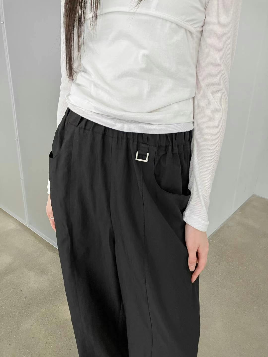 Button front trousers