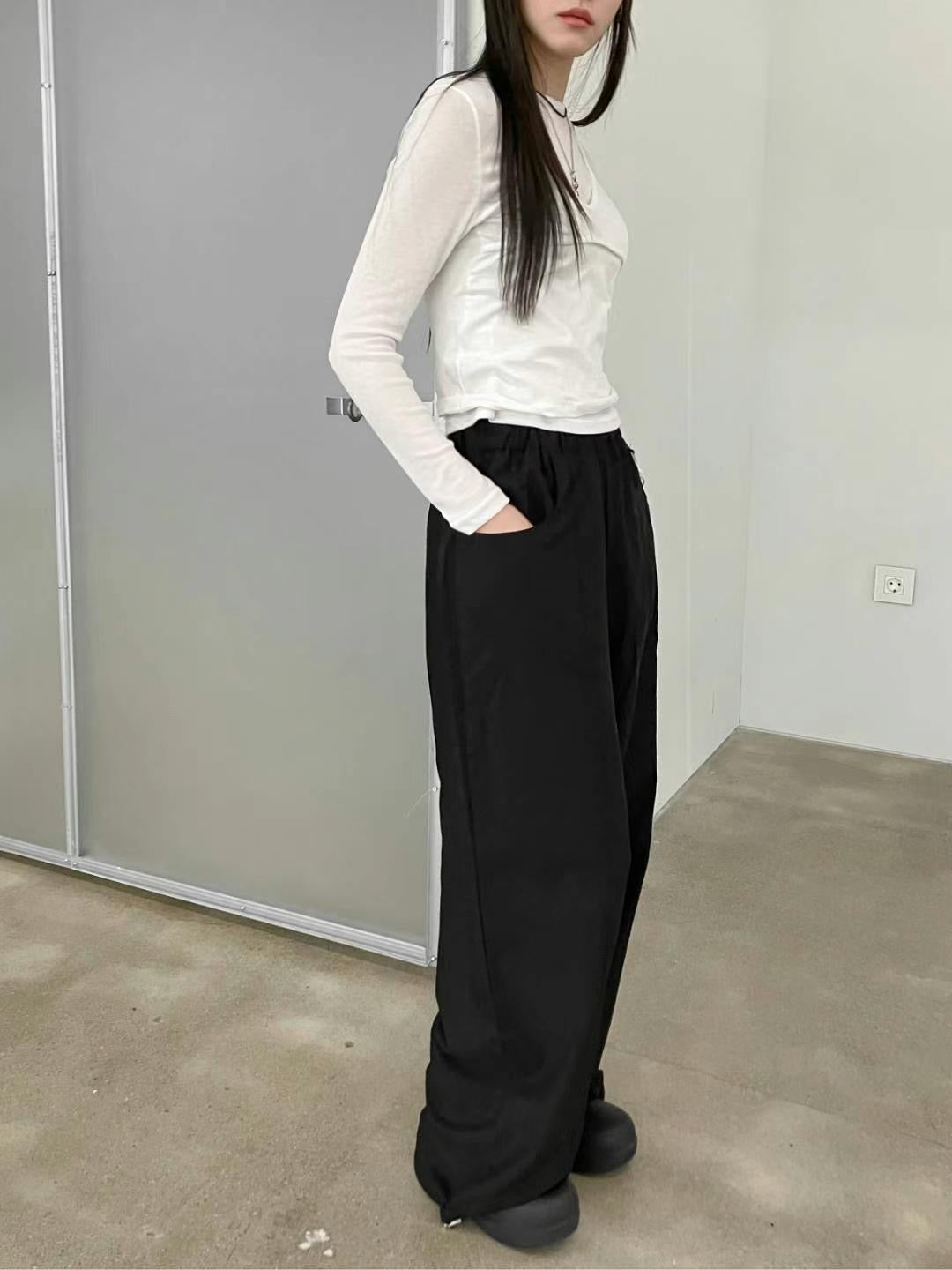 Button front trousers