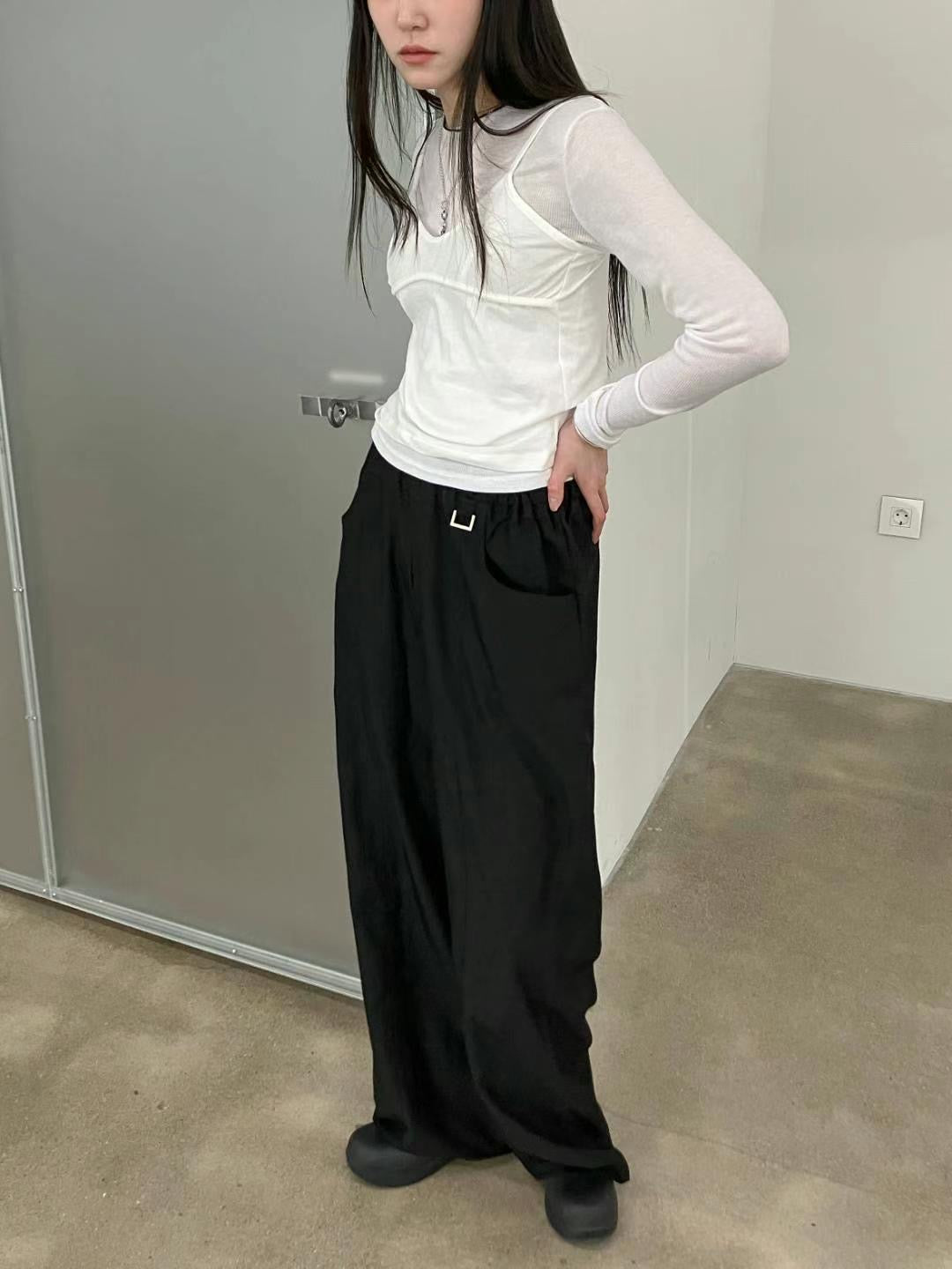 Button front trousers