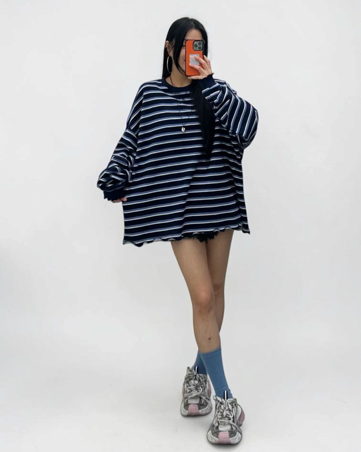 橫間波浪邊長Tee