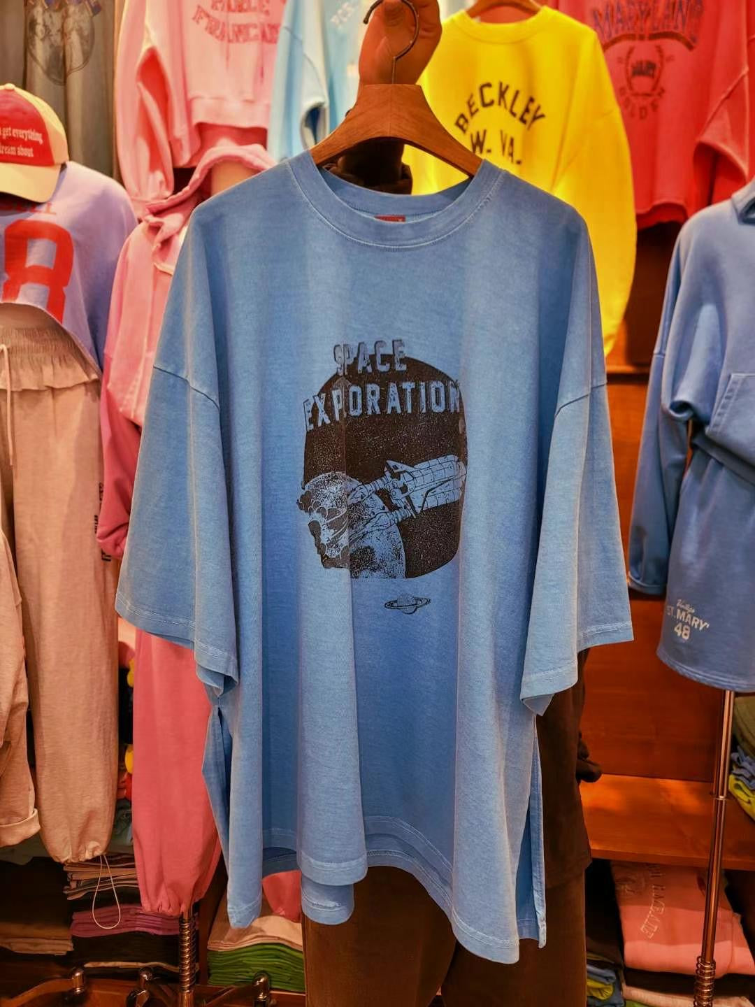 “Space”短袖長Tee