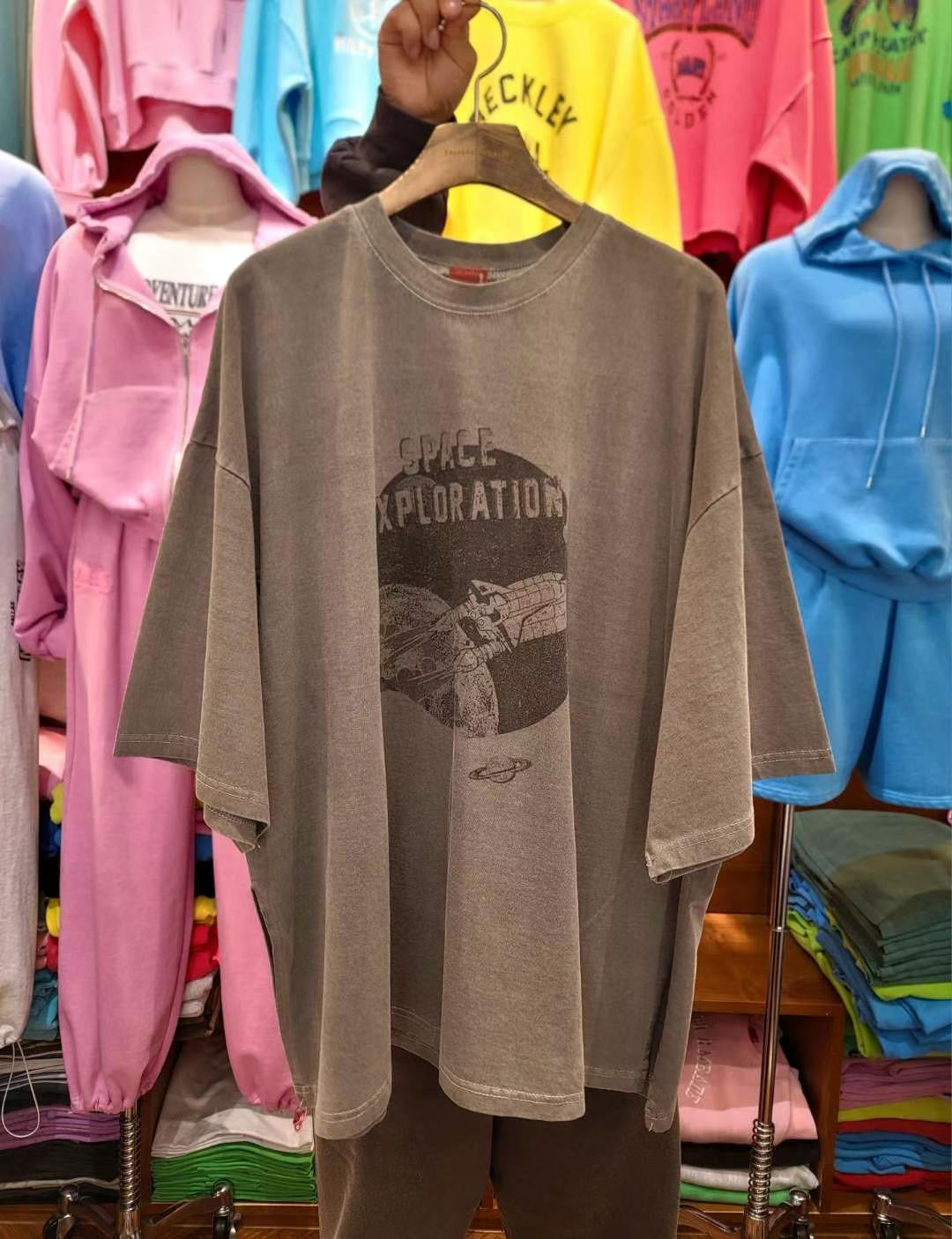 “Space”短袖長Tee
