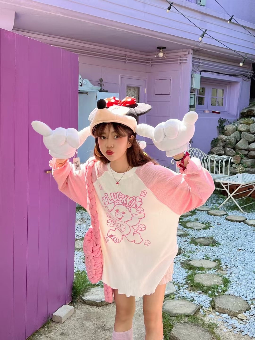 “Lucky” Care Bears牛角膊Tee