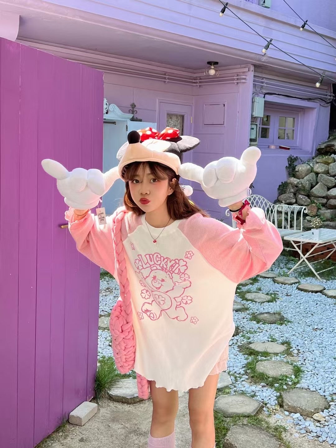 “Lucky” Care Bears牛角膊Tee