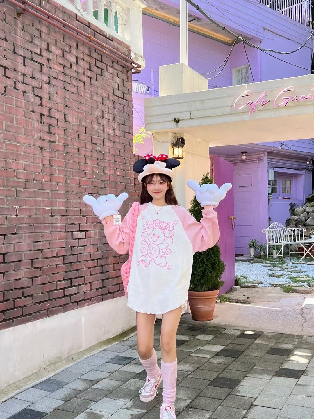 “Lucky” Care Bears牛角膊Tee