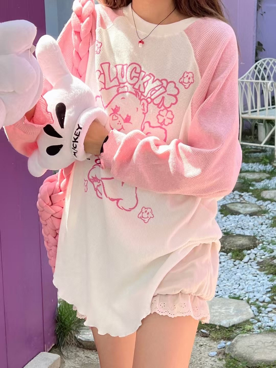 “Lucky” Care Bears牛角膊Tee