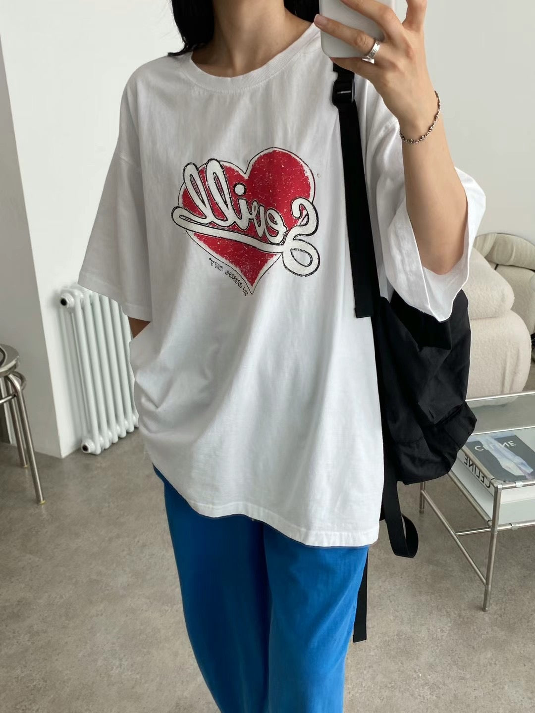 "Sevill" Tee with a long heart