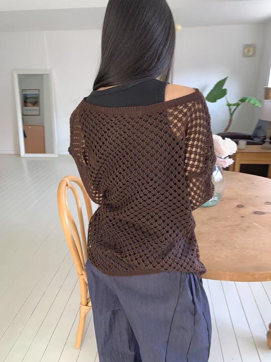 網網長袖Tee