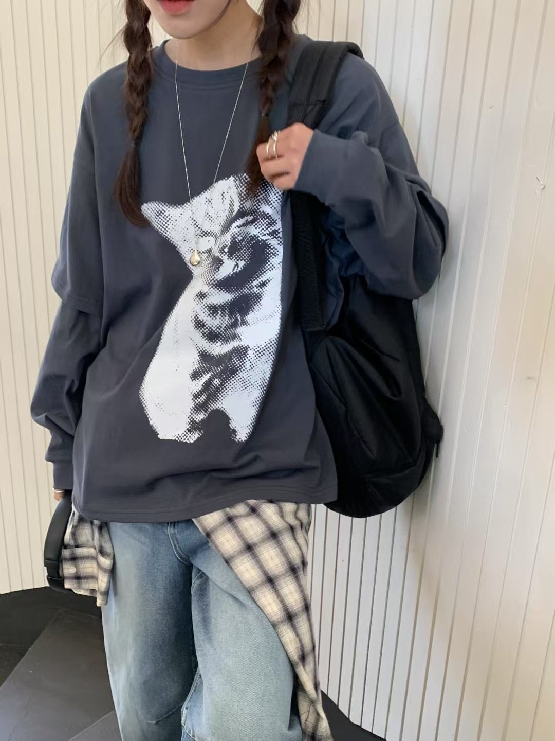 貓貓雙袖Tee