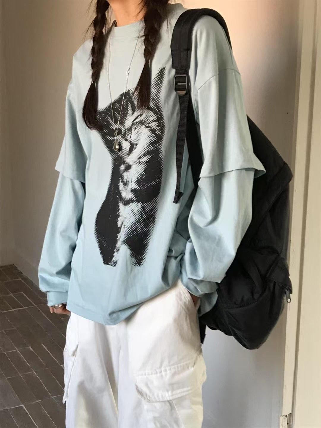 貓貓雙袖Tee
