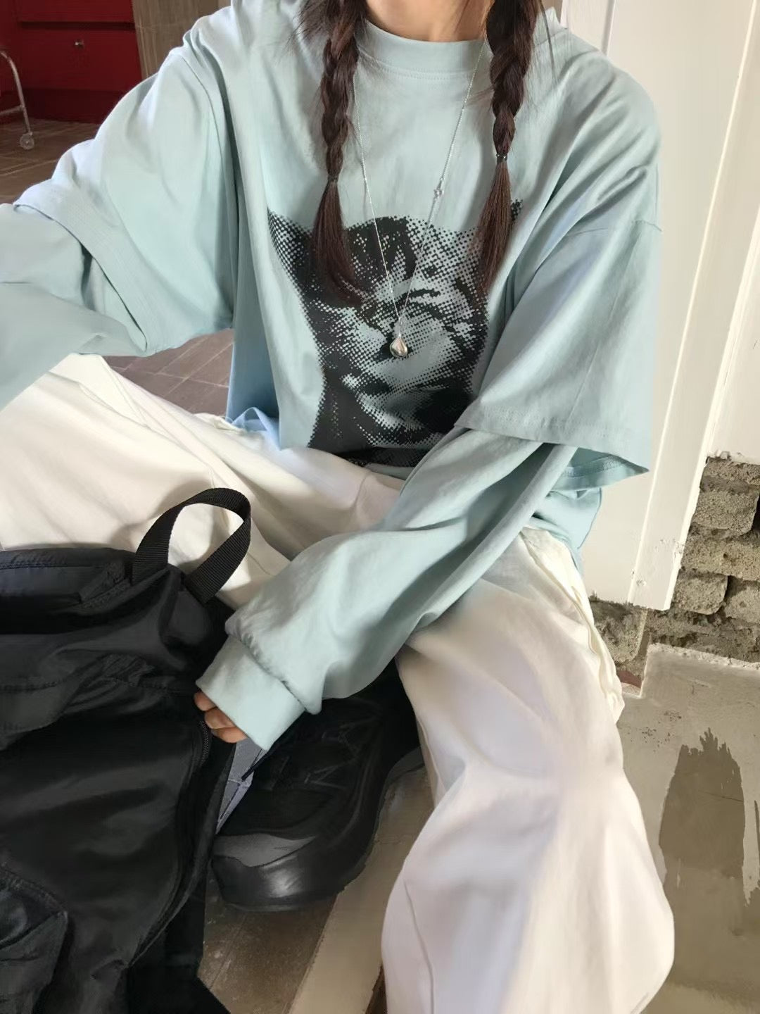 貓貓雙袖Tee