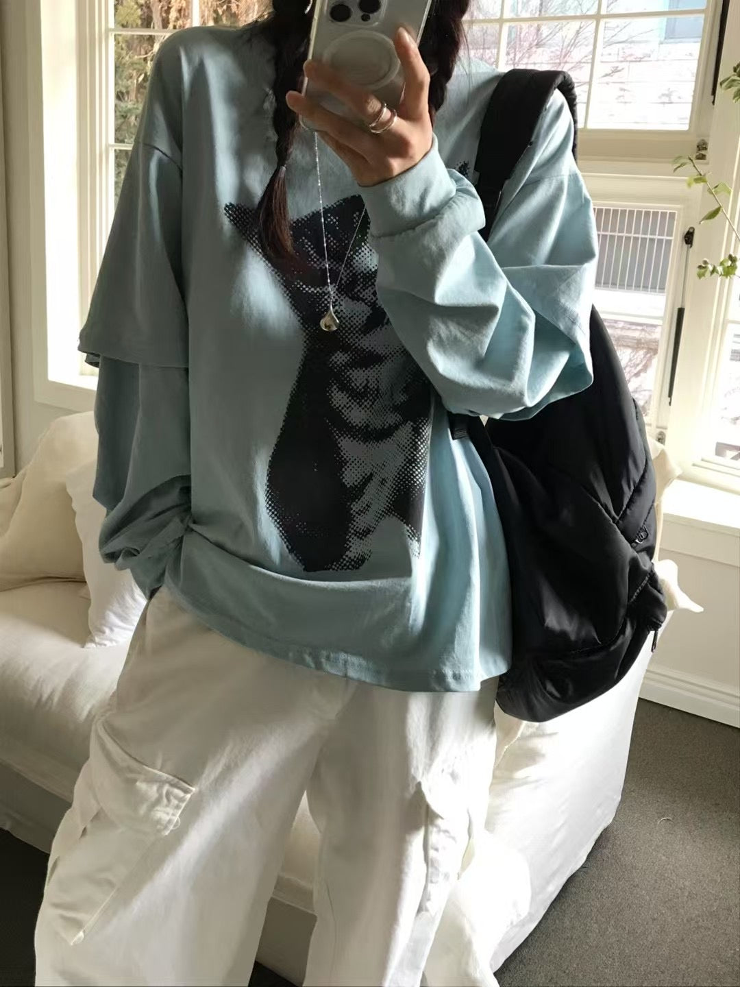 貓貓雙袖Tee
