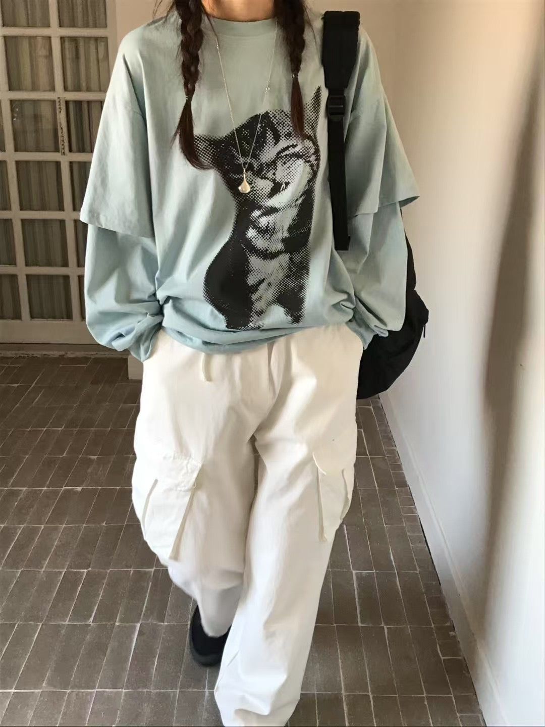 貓貓雙袖Tee