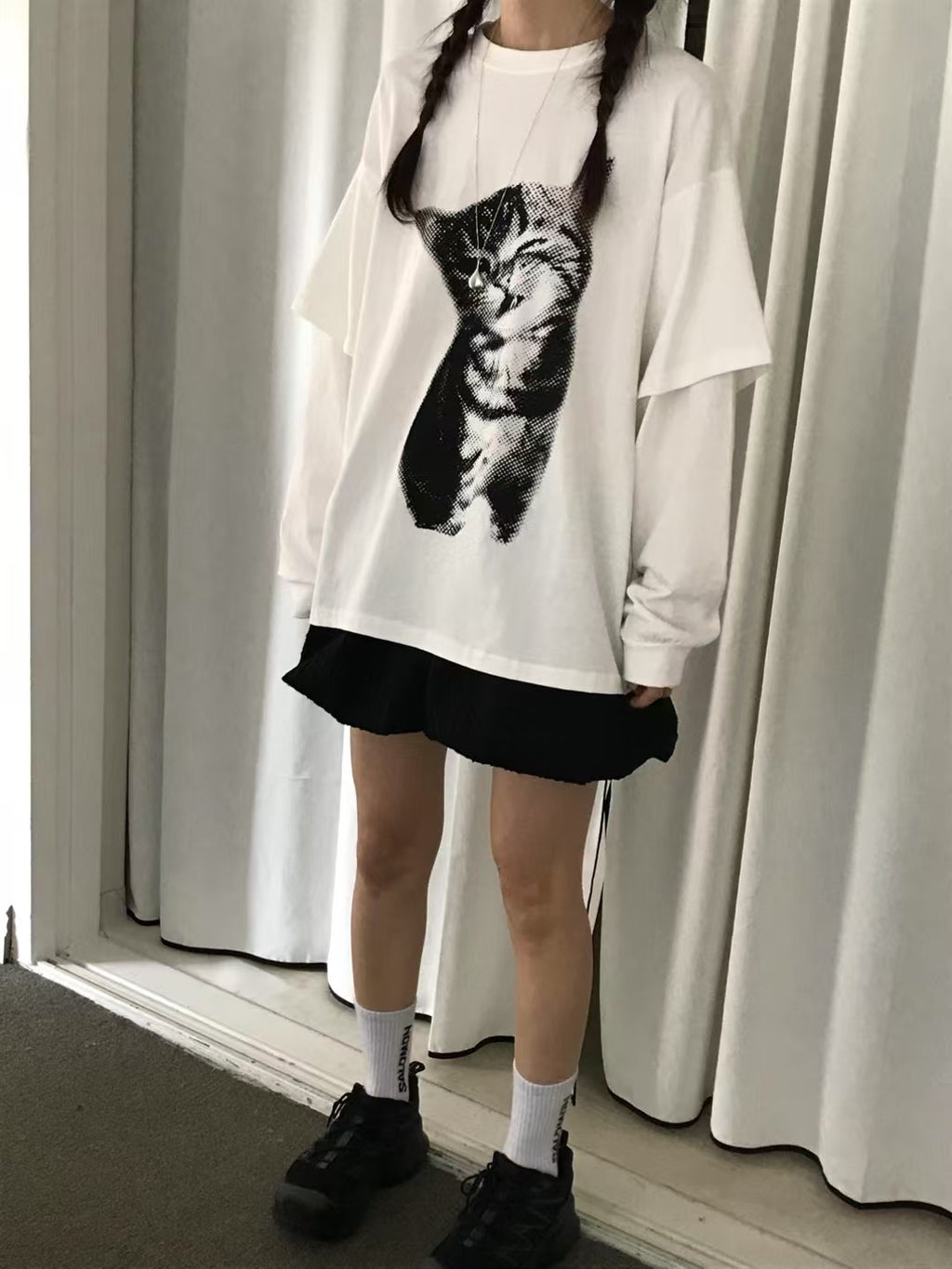 貓貓雙袖Tee