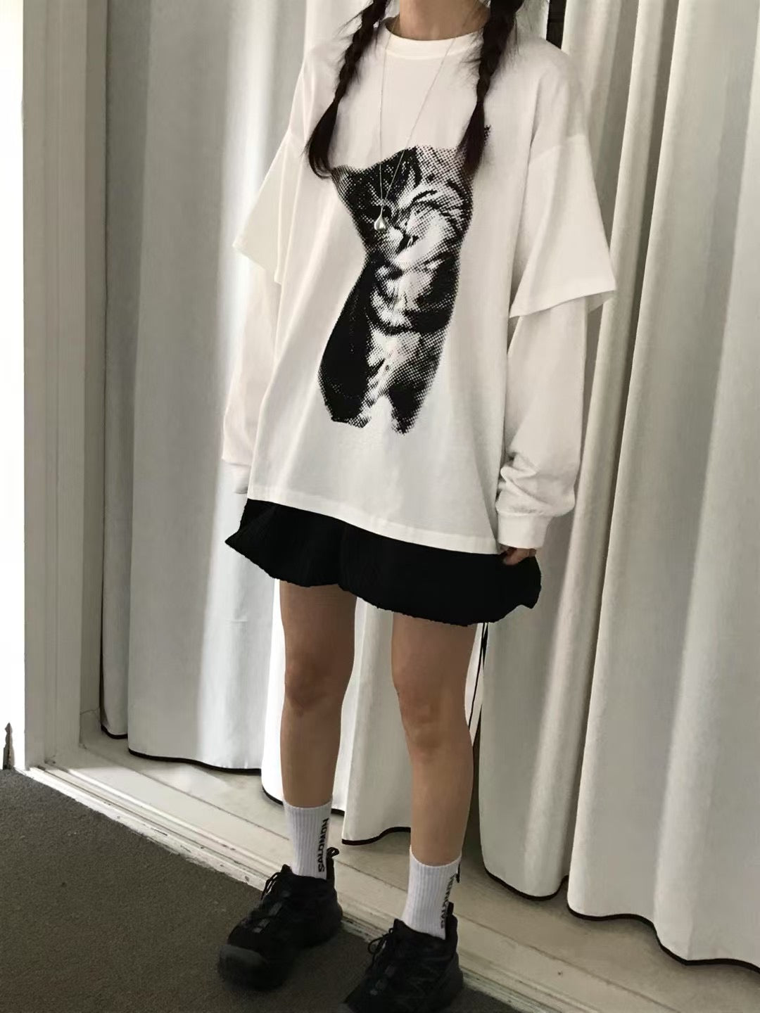 貓貓雙袖Tee