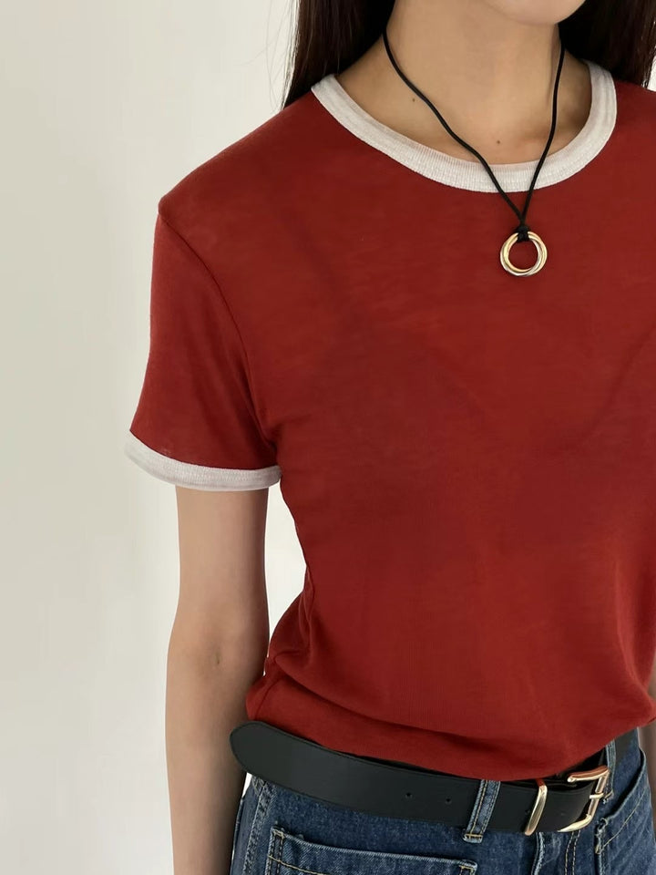 Thin material color matching Tee