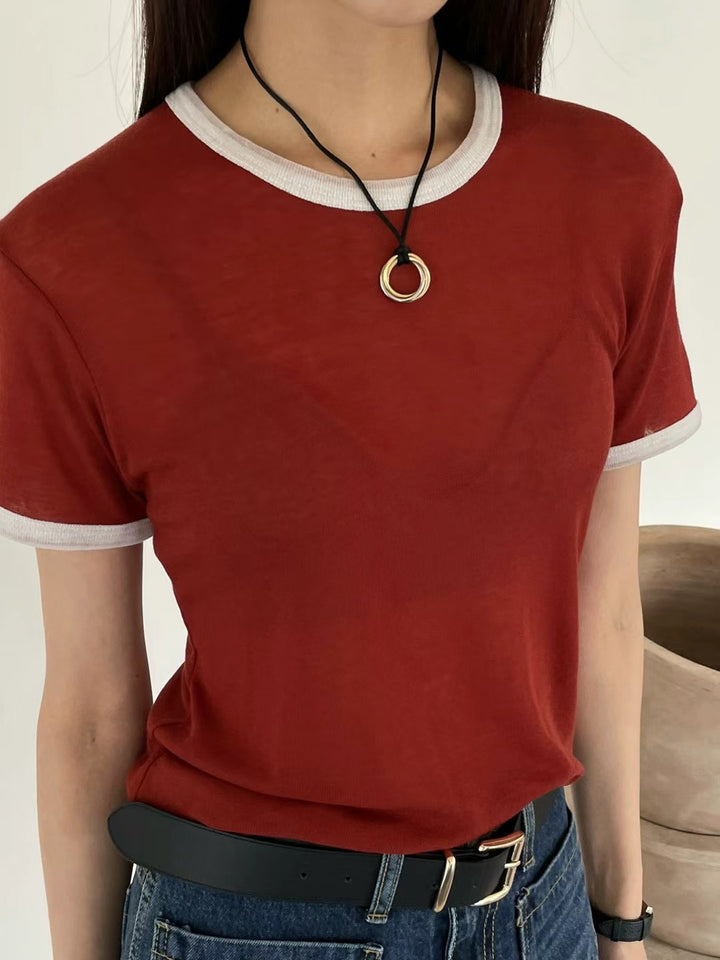 Thin material color matching Tee