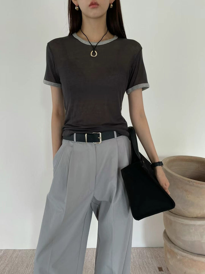 Thin material color matching Tee