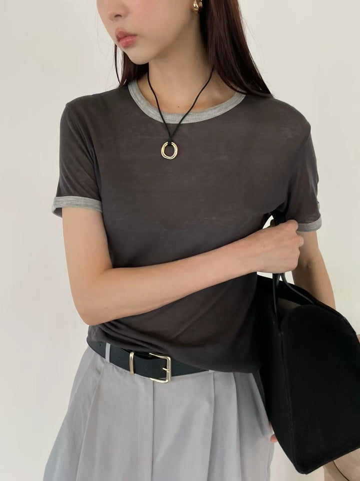 Thin material color matching Tee