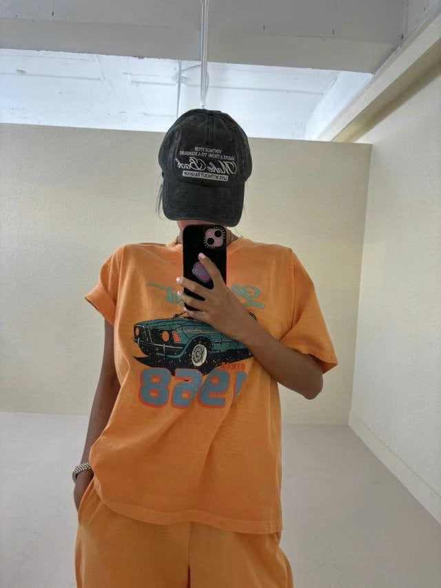 “1968” car  Tee (set裝可另購闊腳布褲)