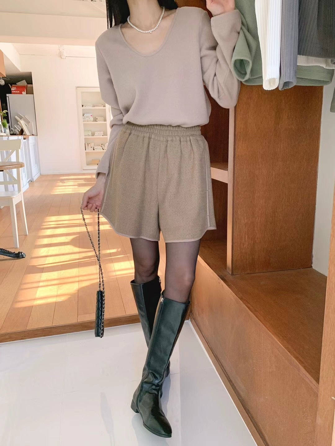 可前後着淨色Tee