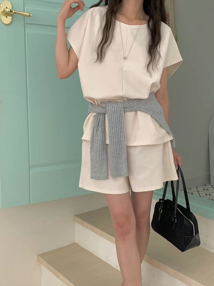 vest shorts set