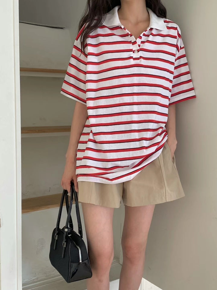 horizontal polo shirt