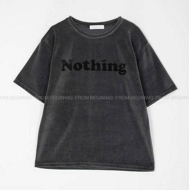 “Nothing”絲絨Tee