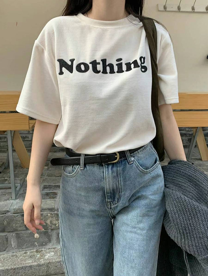 “Nothing”絲絨Tee