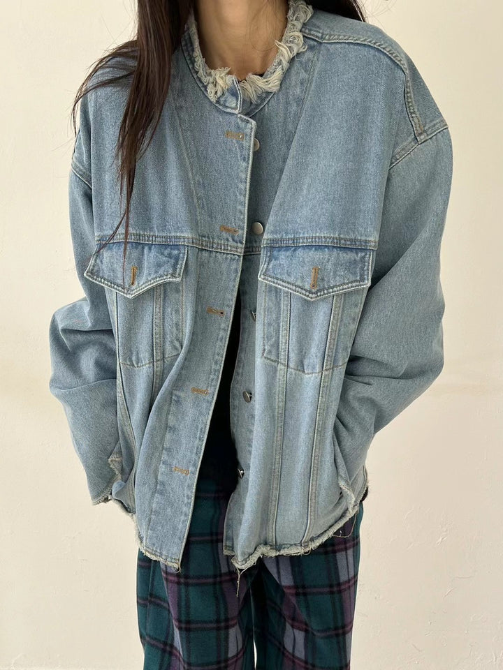 Washed two bags of denim jacket