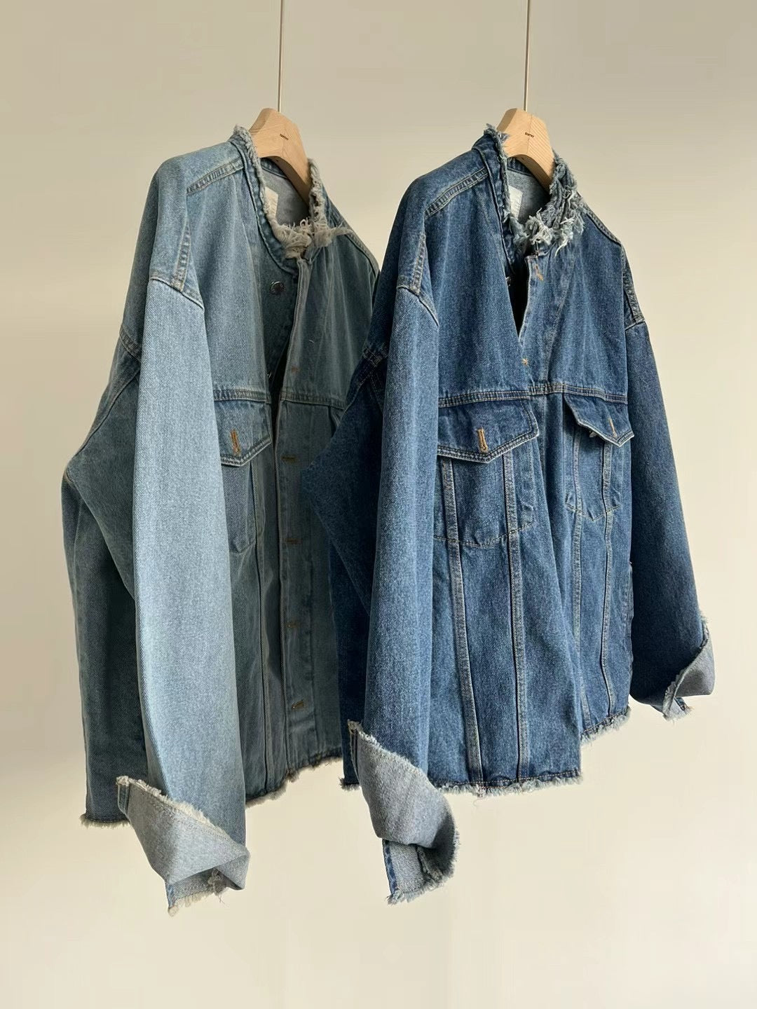 Washed two bags of denim jacket