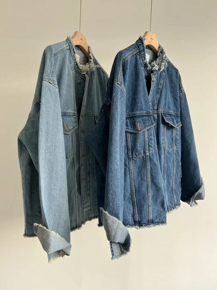 Washed two bags of denim jacket