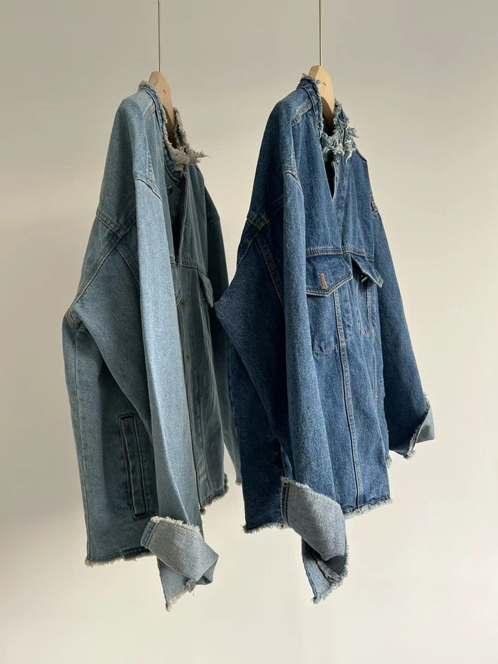 Washed two bags of denim jacket