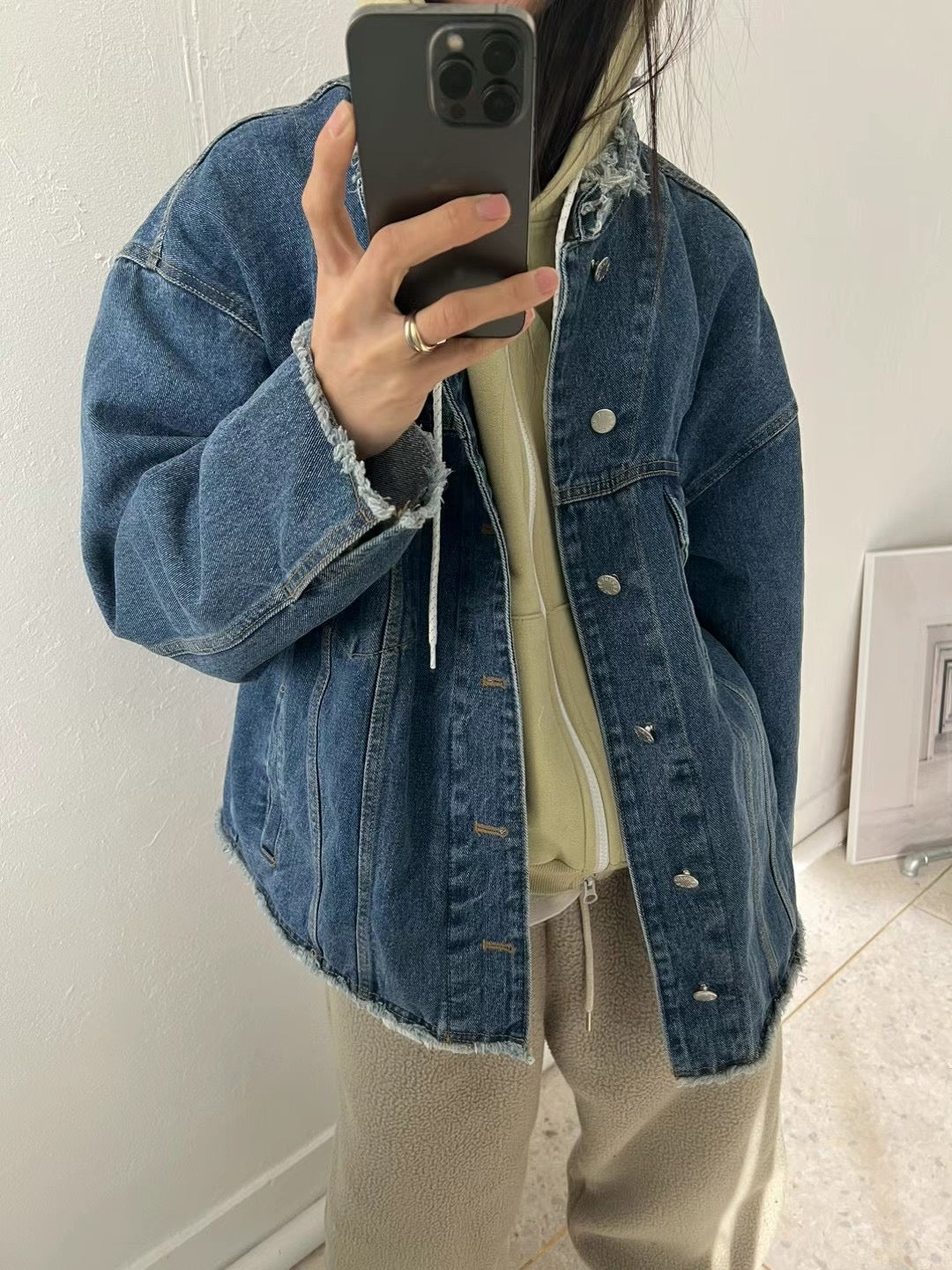 洗水兩袋牛仔褸